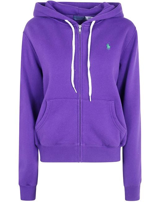Polo Ralph Lauren Purple Sweatshirt Full Zip "Knit"