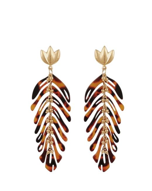 Gas Bijoux White Earrings Feather "Cavallo"