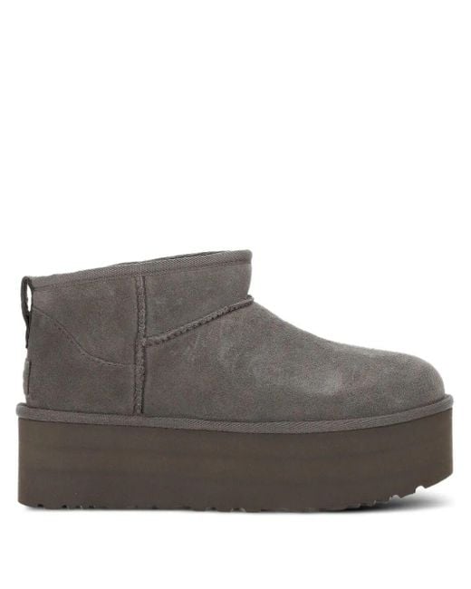 Ugg Gray "Classic Ultra Mini Platform"