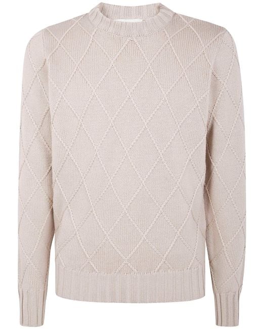 FILIPPO DE LAURENTIIS Natural Crew Neck Sweater for men