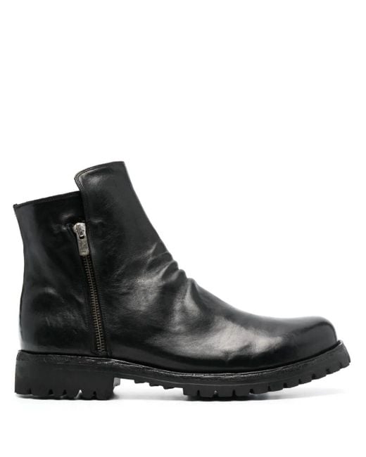Officine Creative Black "Ikonic" Beatle Boots for men
