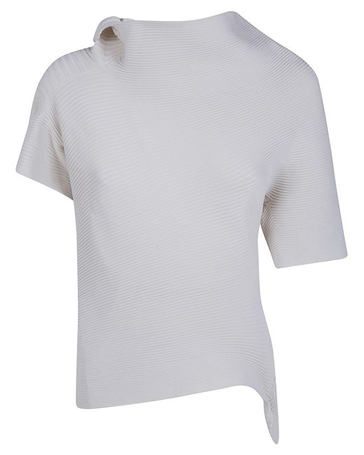 Issey Miyake White "Life Form" Volume Top