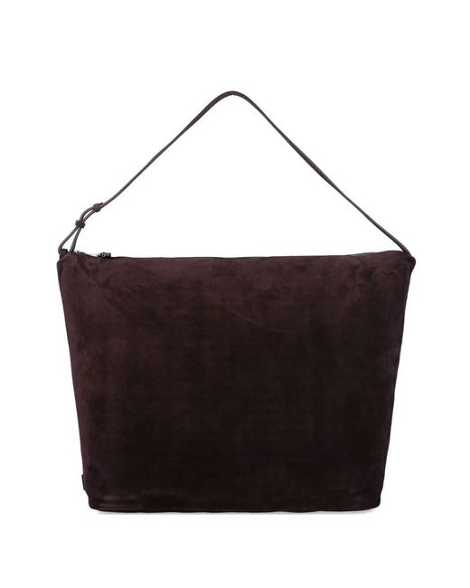 Emporio Armani Black Hobo Large Chain Soft Suede