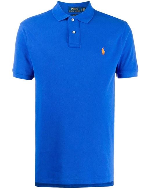 Polo con logo ricamato di Polo Ralph Lauren in Blue da Uomo