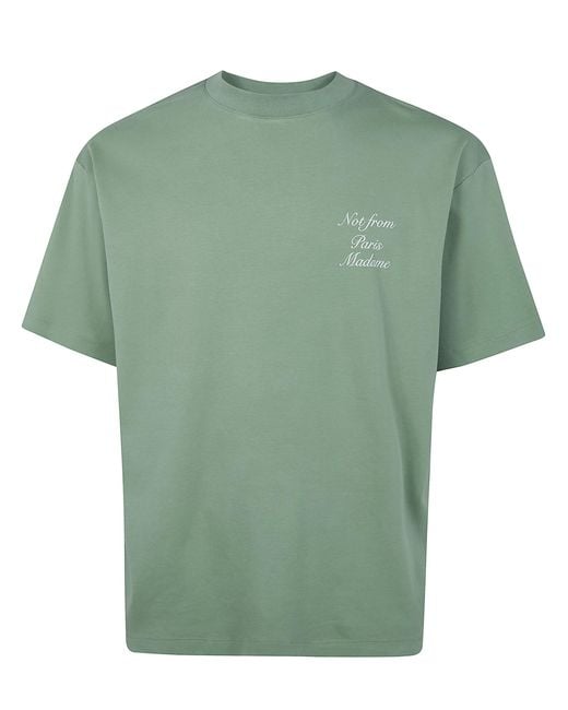Drole de Monsieur Green "Slogan Calligraphy" T-Shirt for men