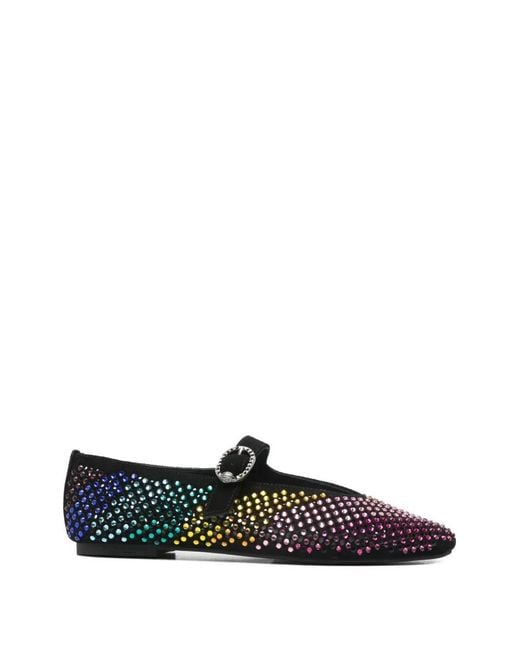 Kurt Geiger White Mayfair Ballet Flat Shoes