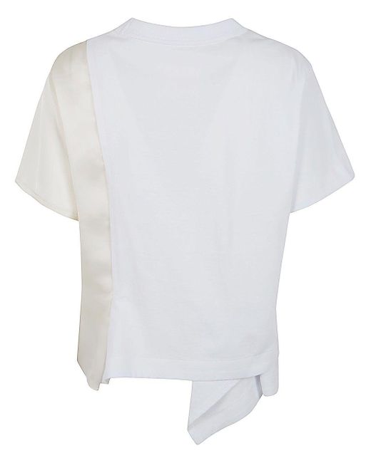 Sacai White Cotton Jersey T-Shirt