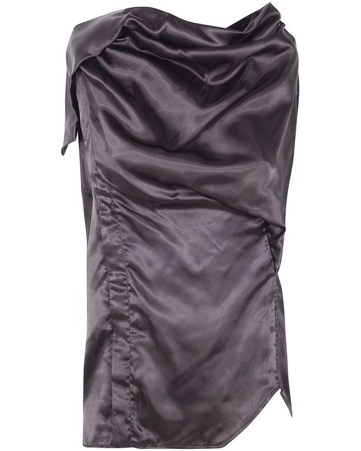 Rick Owens Gray "Island" Sleeveless Shirt