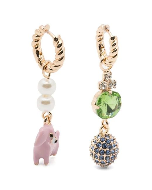 Essentiel Antwerp White Jerod Earrings With Charms