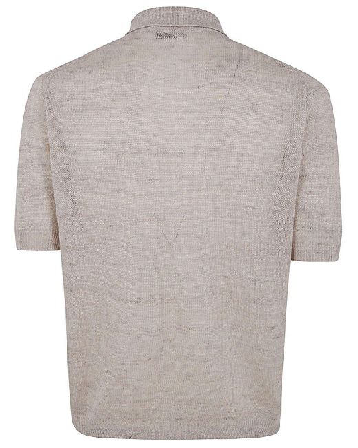 FILIPPO DE LAURENTIIS Gray Short Sleeves Oversized Shirt for men
