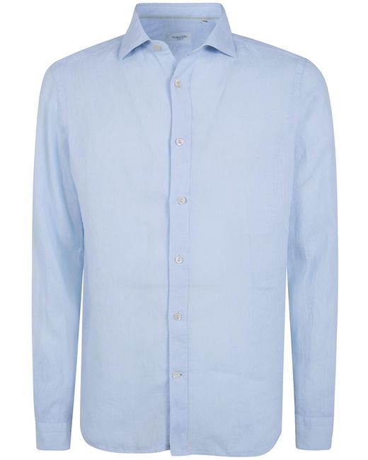 Tintoria Mattei 954 Blue Linen Shirt for men