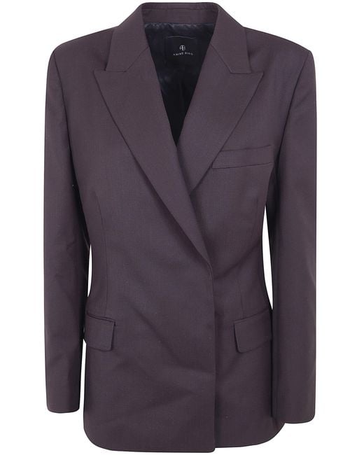 Anine Bing Purple Aretha Blazer Jacket