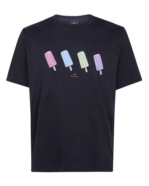 Paul Smith Blue Regular Fit T Shirt "Lollies" for men
