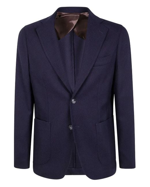 Barba Napoli Blue "Bactive Mono" Jacket for men