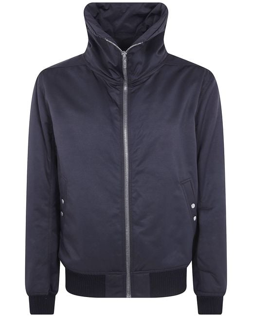 Rick Owens Blue Jacket Zippered "Dracuflight" for men