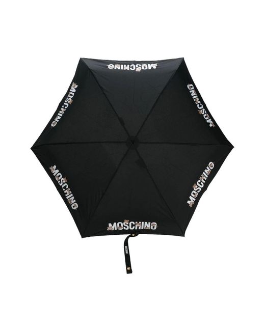 Moschino Black Bear Logo Box Supermini Umbrella