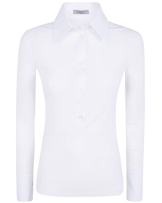D.exterior White D. Exterior Shirt Tulle Popeline "63802 1Bian"