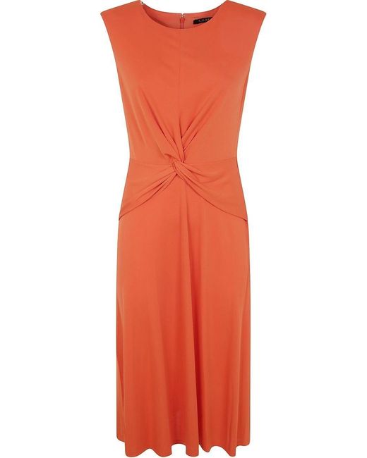 Ralph Lauren Orange Tessanne Short Sleeve Day Dress