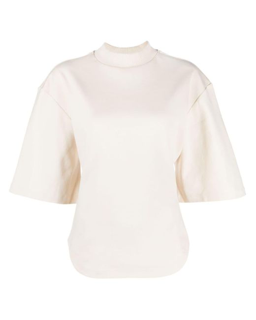 The Attico White Open-back Cotton T-shirt