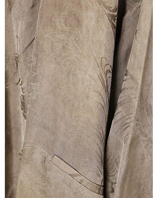 Uma Wang Brown Patterned-jacquard Asymmetric Jacket