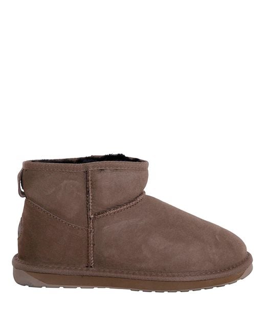 EMU Brown Boots Suede "Stinger Micro"