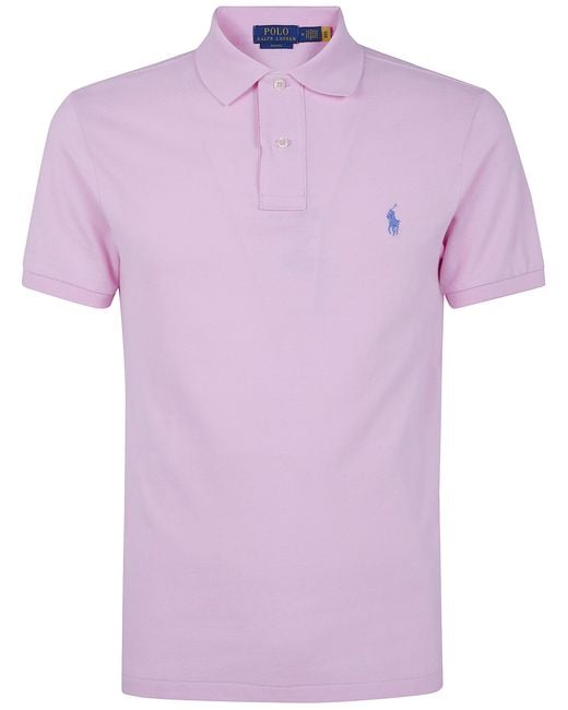 Polo Ralph Lauren Purple Short Sleeves Knit Polo Shirt for men
