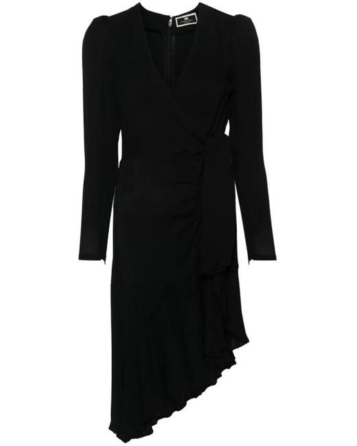 Elisabetta Franchi Black Long Sleeves Dress