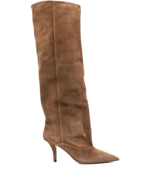 Stivale Ines Reverse Midcalf T. 7,5 di Paris Texas in Brown