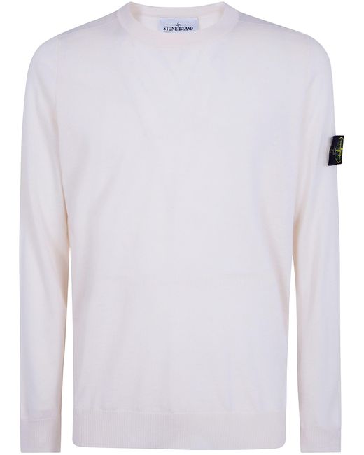 Stone Island White Sweater Round Neck "L2.S15.51000.71.S00C4 V0093" for men