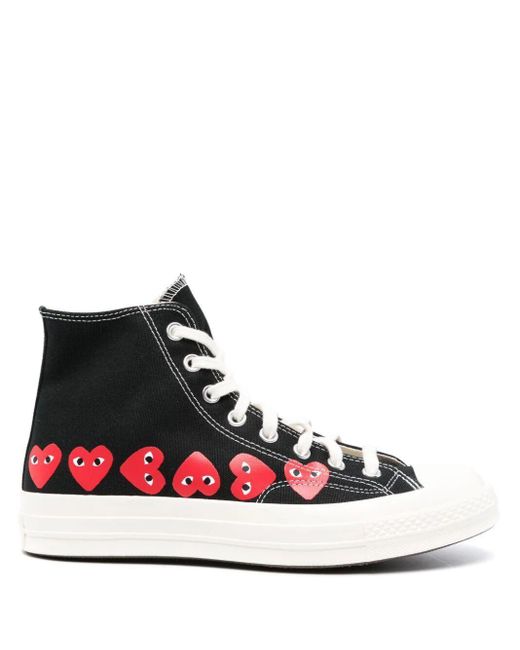 Comme des Garçons Black Sneakers With Hearts