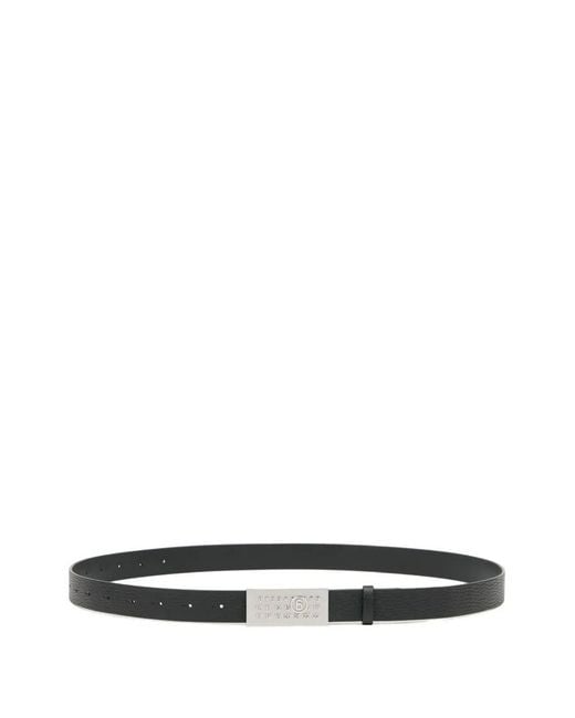 MM6 by Maison Margiela White "Numeric" Belt for men