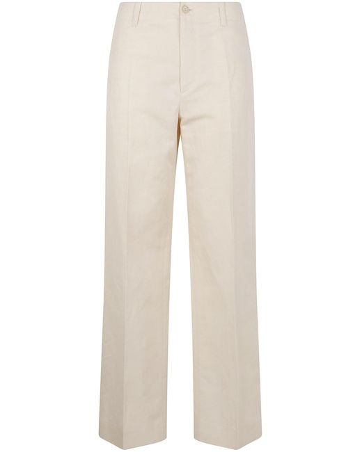 Filippa K White Relaxed Straight Cotton Linen Clothing