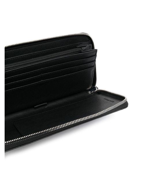 Emporio Armani Black Leather Continental Wallet for men