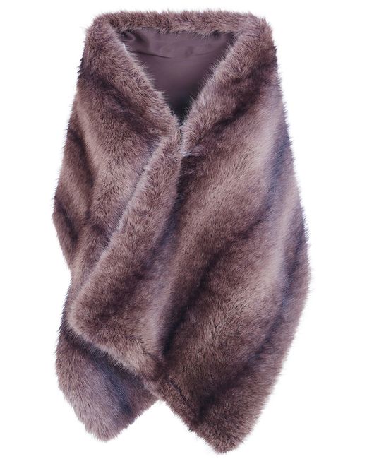 DR. HOPE Purple Coat Fur Cape Stole