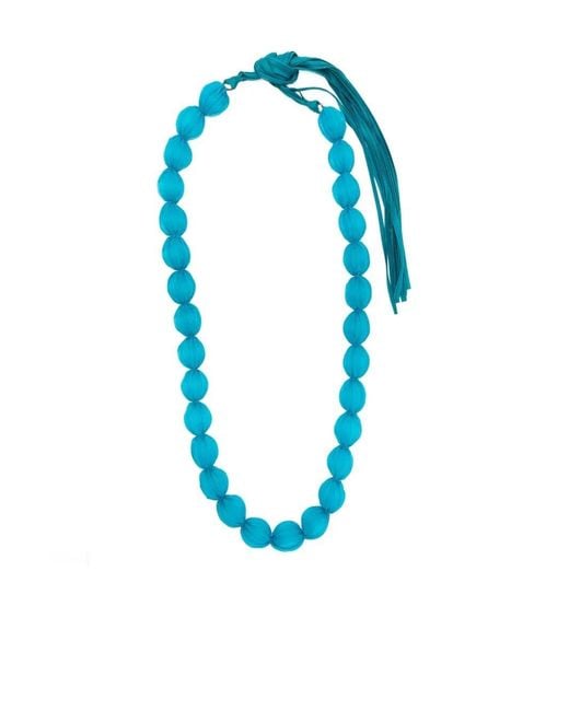 Pleats Please Issey Miyake Blue "Shibori" Necklace