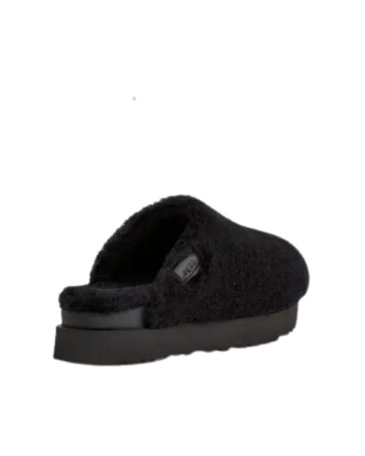 Ugg Black W Fuzz Sugar Slide Shoes