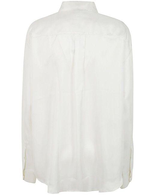 Pierre Louis Mascia White Printed Silk Twill Shirt
