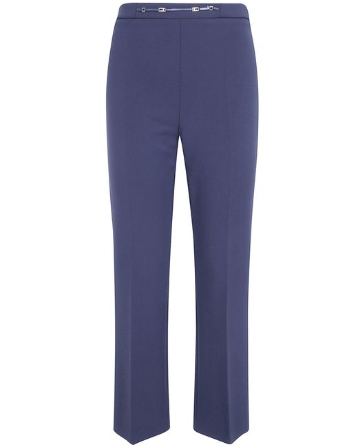 Elisabetta Franchi Blue Pants Cropped Trousers