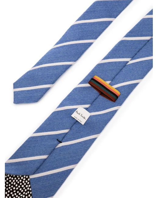 Paul Smith Blue Tie With Stripe Accessories for men
