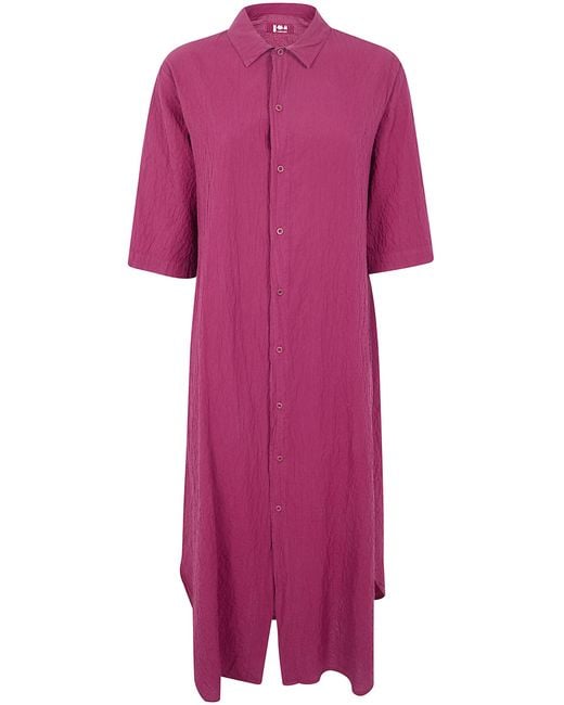 Labo.art Pink Labo. Art Acca Rock Cotton Midi Dress