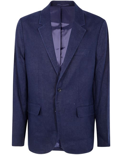 Michael Kors Blue Giacca Blazer Notch "Linen Notch Blazer" for men