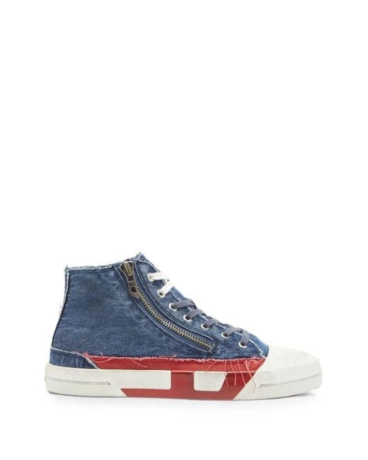DIESEL Blue Rebel Stretch Velvet Trousers for men