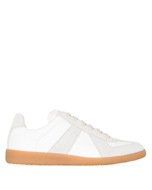 Maison Margiela White Replica Leather Sneakers