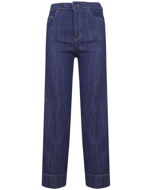Whyci Blue Pants Five Pockets Trouser
