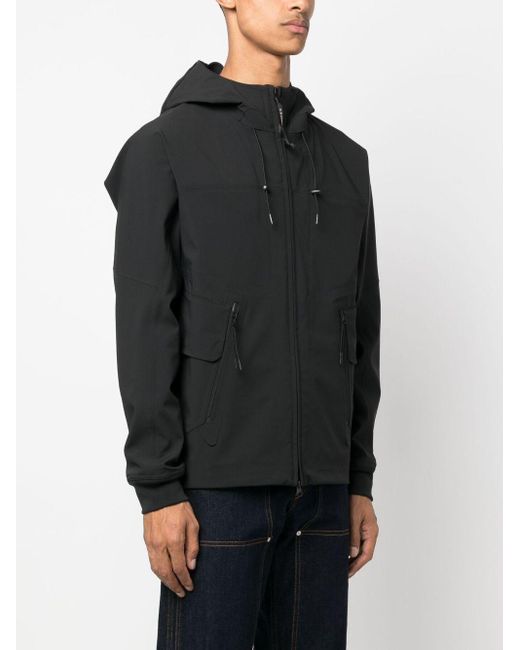 C P Company Black Metropolis Series Metroshell Hooded Jacket for men