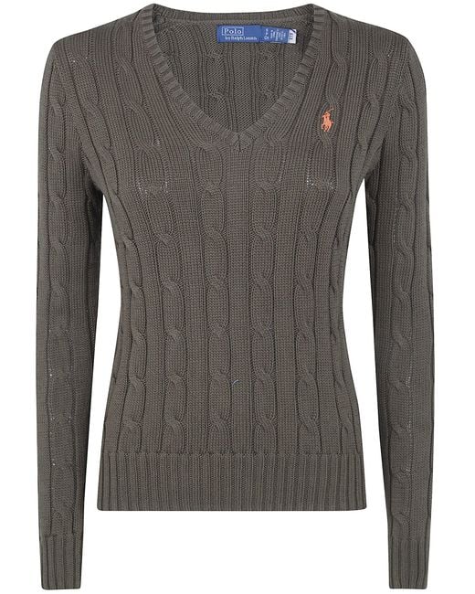 Polo Ralph Lauren Gray "Kimberly" Long Sleeves Pullover