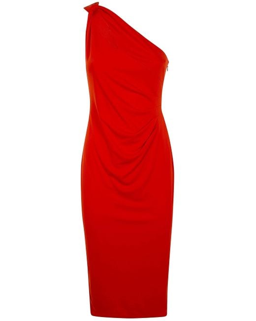 Ralph Lauren Red Ziazan Sleeveless Cocktail Dress