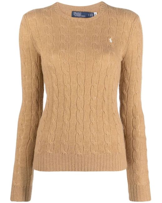 Polo Ralph Lauren Natural Polo Pony Cable-knit Jumper