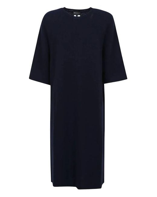 Emporio Armani Blue Over Short Sleeve Dress
