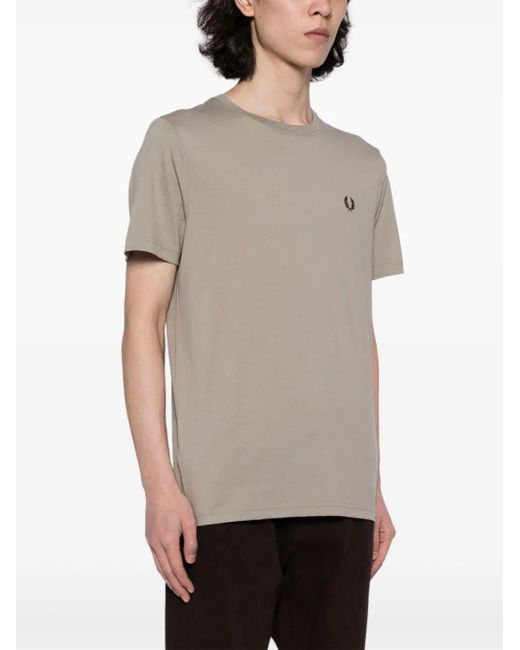 Fred Perry Gray Fp Crew Neck T-Shirt for men